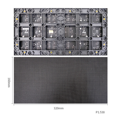 P1.538mm Fine Pitch LED Screen ผนังภายในอาคารพร้อมกล่อง 640 * 480 มม