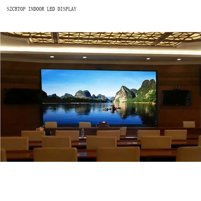หน้าจอแสดงผล LED ในอาคาร P2.22mm ผนังวิดีโอ อลูมิเนียมหล่อกล่อง