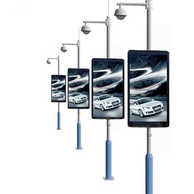 เสาโคมไฟ 1R1G1B จอแสดงผล LED ริมถนนป้ายโฆษณาริมถนน