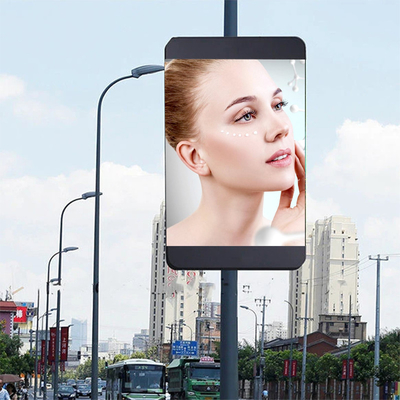 เสาโคมไฟ 1R1G1B จอแสดงผล LED ริมถนนป้ายโฆษณาริมถนน