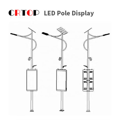 แผงไฟ LED ความละเอียดสูงขนาดเล็กสำหรับโฆษณาเสาไฟ