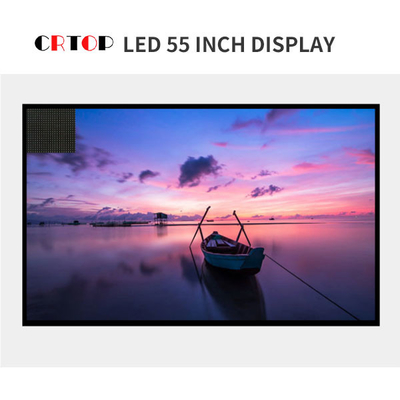 หน้าจอแสดงผล LED ในอาคาร P2.34 มม. มุมมองภาพกว้าง 55 นิ้วกล่อง