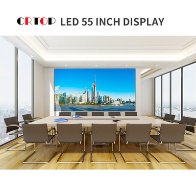 หน้าจอแสดงผล LED ในอาคาร P2.34 มม. มุมมองภาพกว้าง 55 นิ้วกล่อง