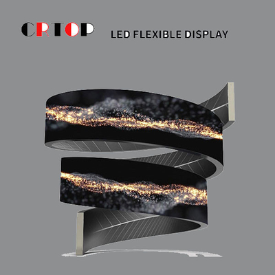 รีเฟรชสูง P1.875mm ตั้งโปรแกรมได้ยืดหยุ่นจอแสดงผล LED ยืดหยุ่นดัด