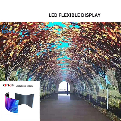 หน้าจอแสดงผล LED แบบยืดหยุ่นขนาด 256 * 128 มม. รูปร่างตามอำเภอใจ