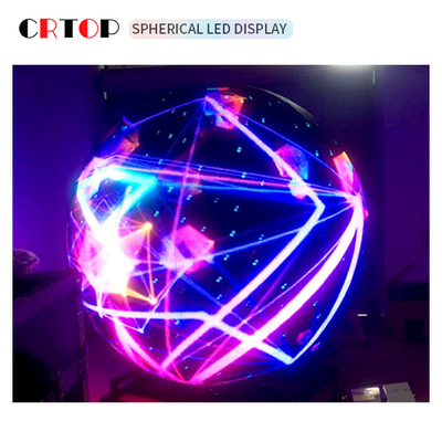 จอแสดงผลทรงกลม LED เส้นผ่านศูนย์กลาง 1 ม. ความละเอียดสูง ดึงดูดแม่เหล็ก
