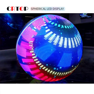 หน้าจอแสดงผล LED สร้างสรรค์ P5mm 1500cd เส้นผ่านศูนย์กลาง 2.5 ม. ทรงกลม