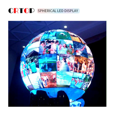 หน้าจอแสดงผล LED สร้างสรรค์ P5mm 1500cd เส้นผ่านศูนย์กลาง 2.5 ม. ทรงกลม