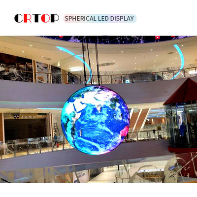 หน้าจอแสดงผล LED สร้างสรรค์ P5mm 1500cd เส้นผ่านศูนย์กลาง 2.5 ม. ทรงกลม