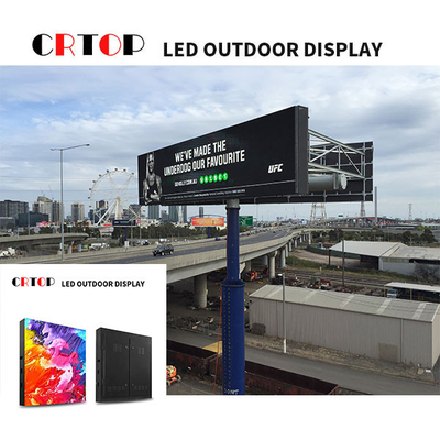 หน้าจอโฆษณา LED สีเทาขนาด 16 บิตสำหรับอาคารสำนักงาน