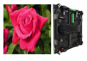 IP65 หน้าจอ LED ให้เช่าในร่มกันน้ำ P4.8 576 × 576mm Die Cast Aluminium Cabinet